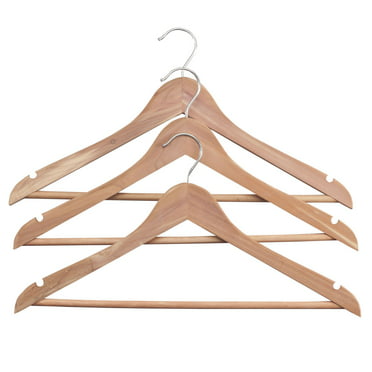 Household Essentials Solid Red Cedar Wood Hangers 16 Pack with Swivel Hook Brown 